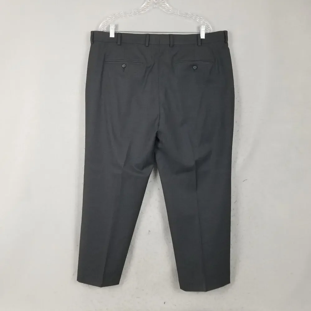 Stafford Suit Mens 44 Regular Jacket 40x27 Pants Gray Wool‎ Blend Classic Fit